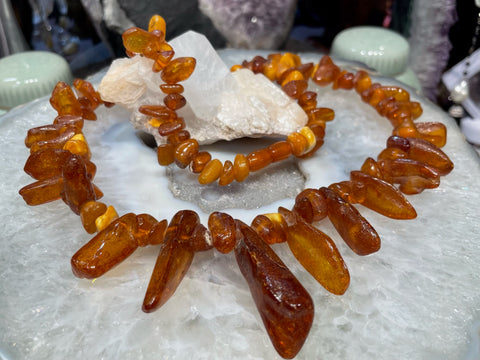 Giant Chunky Amber Necklace – The Russian Store
